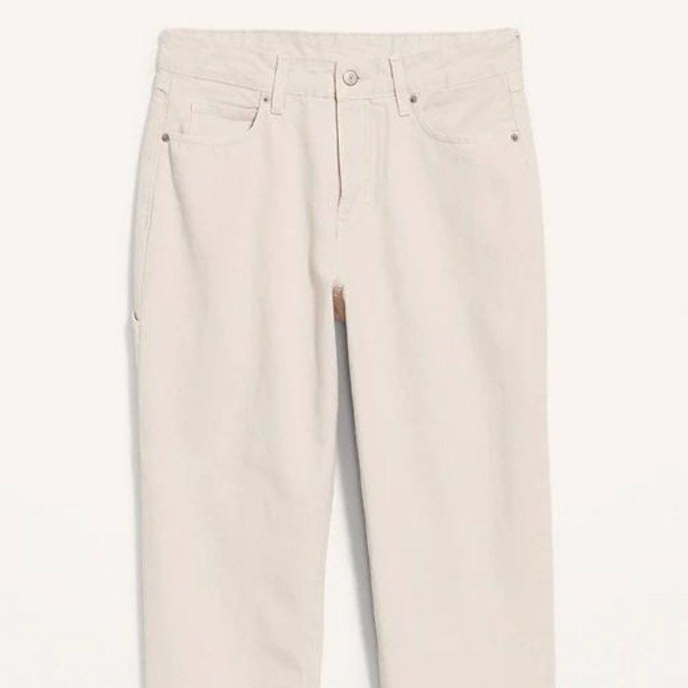 New Old Navy High-Waisted Slouchy Straight Cropped Workwear Jeans for Women - Picture 4 of 6